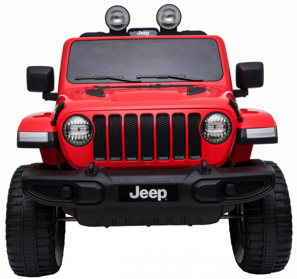 Masinuta electrica Jeep Wrangler Rubicon 12V, 2 motoare, roti EVA, scaun piele ecologica, rosu [17]