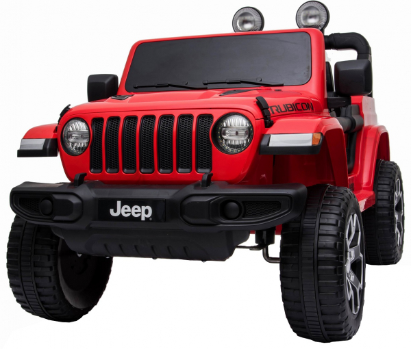 Masinuta electrica Jeep Wrangler Rubicon 12V, 2 motoare, roti EVA, scaun piele ecologica, rosu [19]