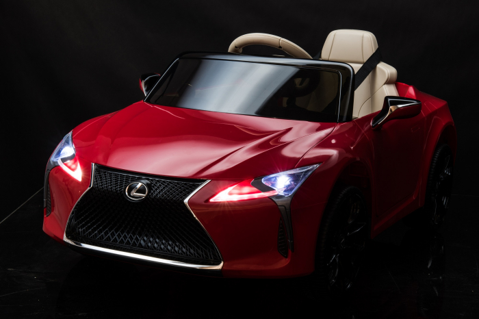 Masinuta electrica Premier Lexus LC 500, 12V, roti cauciuc EVA, scaun piele ecologica, rosu [8]