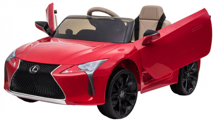 Masinuta electrica Premier Lexus LC 500, 12V, roti cauciuc EVA, scaun piele ecologica, rosu [7]