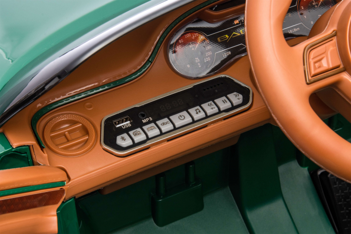 Masinuta electrica 4x4 Premier Bentley Bacalar, 12V, roti cauciuc EVA, scaun piele ecologica, verde [28]
