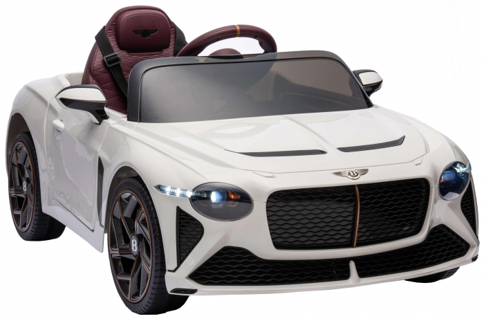 Masinuta electrica 4x4 Premier Bentley Bacalar, 12V, roti cauciuc EVA, scaun piele ecologica, alb [9]