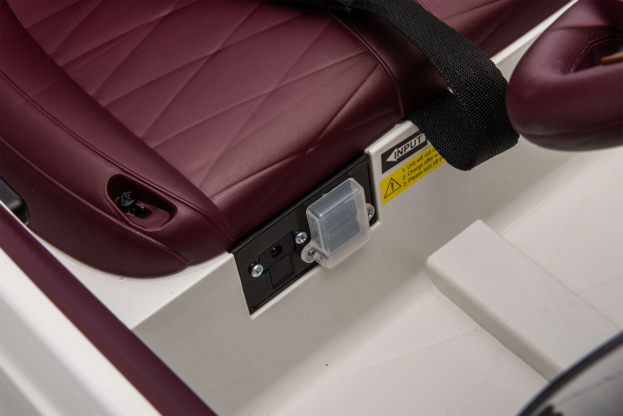 Masinuta electrica 4x4 Premier Bentley Bacalar, 12V, roti cauciuc EVA, scaun piele ecologica, alb [35]