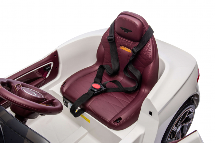 Masinuta electrica 4x4 Premier Bentley Bacalar, 12V, roti cauciuc EVA, scaun piele ecologica, alb [54]