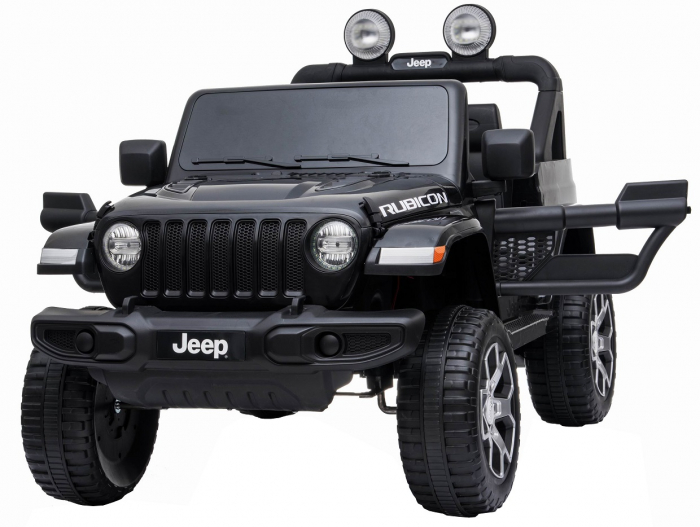 Masinuta electrica 4x4 Premier Jeep Wrangler Rubicon, 10.8V baterie Li-Ion, roti cauciuc EVA, scaun piele ecologica, negru [11]