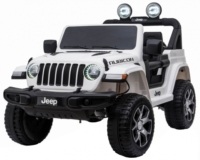 Masinuta electrica 4x4 Premier Jeep Wrangler Rubicon, 10.8V baterie Li-Ion, roti cauciuc EVA, scaun piele ecologica, alb [25]