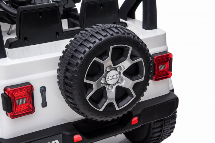 Masinuta electrica 4x4 Premier Jeep Wrangler Rubicon, 10.8V baterie Li-Ion, roti cauciuc EVA, scaun piele ecologica, alb [14]