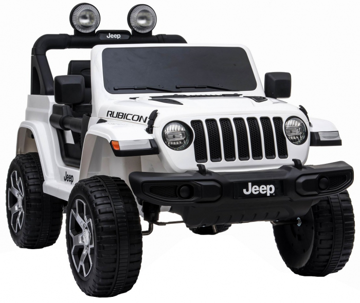 Masinuta electrica 4x4 Premier Jeep Wrangler Rubicon, 10.8V baterie Li-Ion, roti cauciuc EVA, scaun piele ecologica, alb [9]