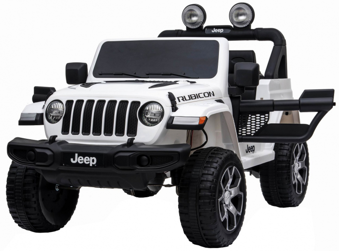 Masinuta electrica 4x4 Premier Jeep Wrangler Rubicon, 10.8V baterie Li-Ion, roti cauciuc EVA, scaun piele ecologica, alb [11]