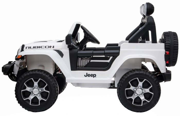 Masinuta electrica 4x4 Premier Jeep Wrangler Rubicon, 10.8V baterie Li-Ion, roti cauciuc EVA, scaun piele ecologica, alb [5]
