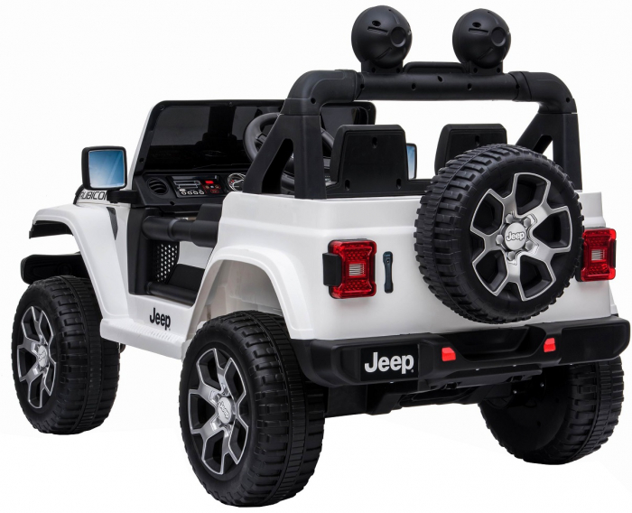 Masinuta electrica 4x4 Premier Jeep Wrangler Rubicon, 10.8V baterie Li-Ion, roti cauciuc EVA, scaun piele ecologica, alb [6]