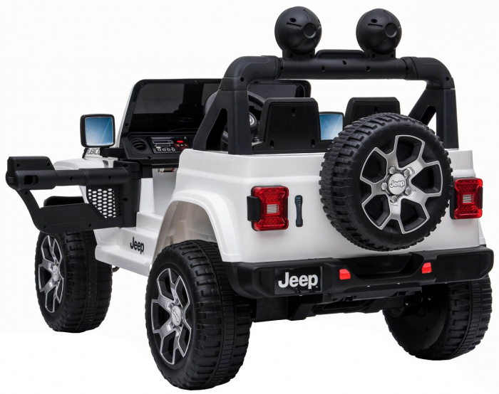 Masinuta electrica 4x4 Premier Jeep Wrangler Rubicon, 10.8V baterie Li-Ion, roti cauciuc EVA, scaun piele ecologica, alb [12]