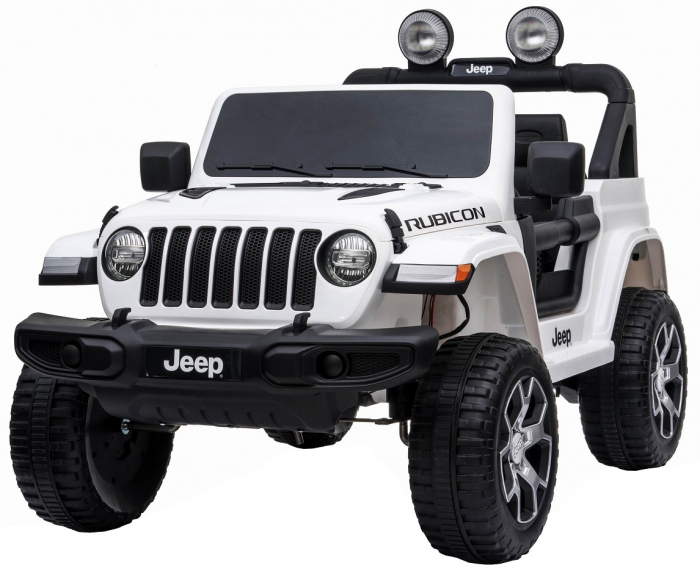 Masinuta electrica 4x4 Premier Jeep Wrangler Rubicon, 10.8V baterie Li-Ion, roti cauciuc EVA, scaun piele ecologica, alb [4]