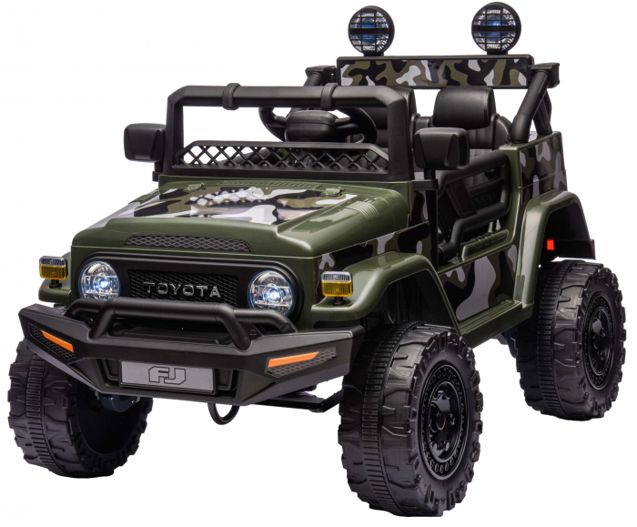 Masinuta electrica Premier Toyota FJ Cruiser, 12V, roti cauciuc EVA, scaun piele ecologica, camuflaj [4]