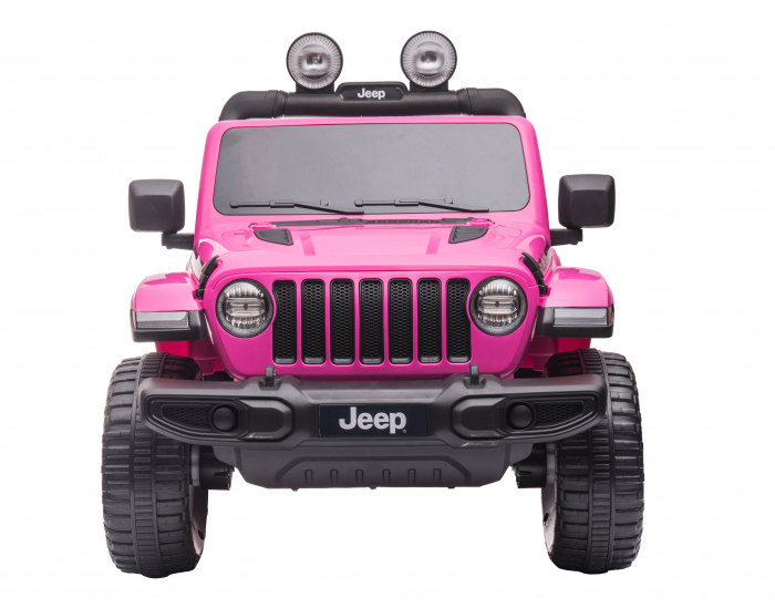 Masinuta electrica 4x4 Premier Jeep Wrangler Rubicon, 12V, roti cauciuc EVA, scaun piele ecologica, roz [3]