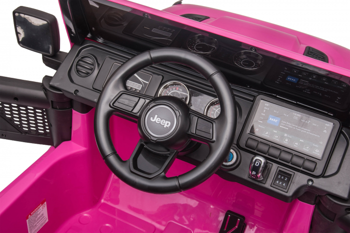 Masinuta electrica 4x4 Premier Jeep Wrangler Rubicon, 12V, roti cauciuc EVA, scaun piele ecologica, roz [13]