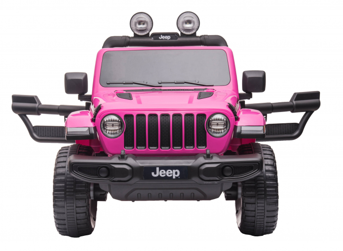 Masinuta electrica 4x4 Premier Jeep Wrangler Rubicon, 12V, roti cauciuc EVA, scaun piele ecologica, roz [10]