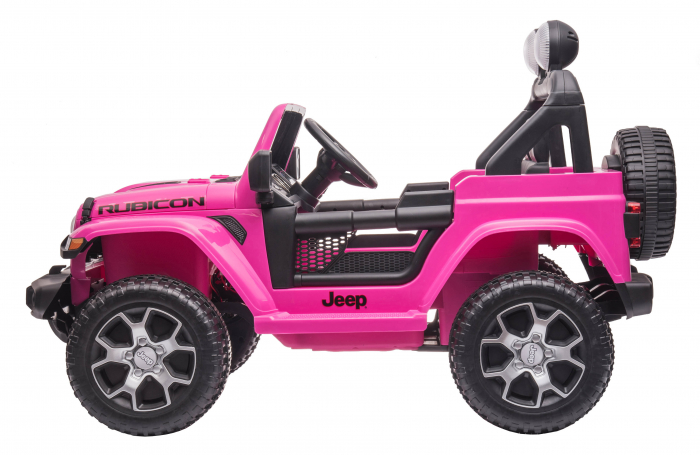 Masinuta electrica 4x4 Premier Jeep Wrangler Rubicon, 12V, roti cauciuc EVA, scaun piele ecologica, roz [5]