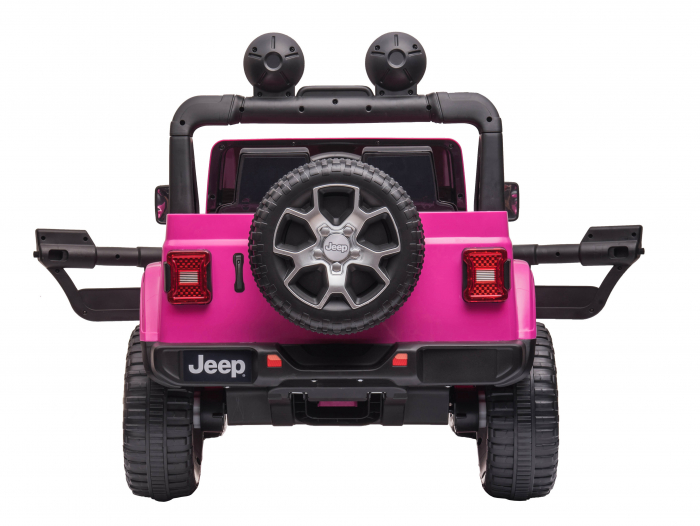 Masinuta electrica 4x4 Premier Jeep Wrangler Rubicon, 12V, roti cauciuc EVA, scaun piele ecologica, roz [12]