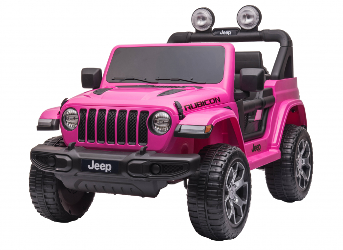 Masinuta electrica 4x4 Premier Jeep Wrangler Rubicon, 12V, roti cauciuc EVA, scaun piele ecologica, roz [4]
