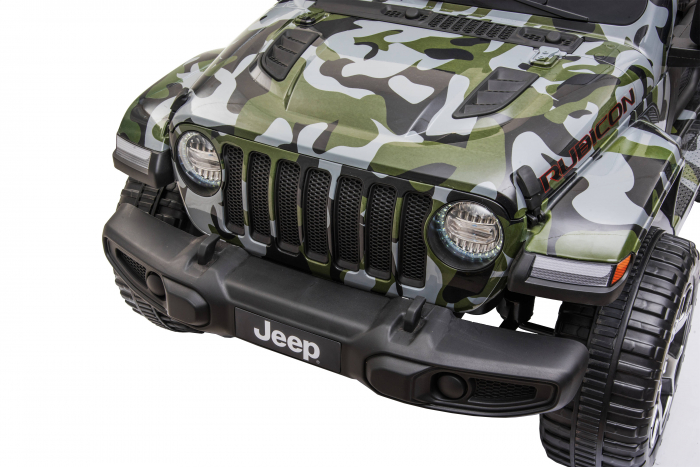 Masinuta electrica 4x4 Premier Jeep Wrangler Rubicon, 12V, roti cauciuc EVA, scaun piele ecologica, camuflaj [21]