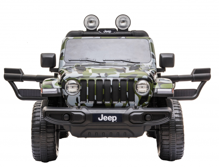 Masinuta electrica 4x4 Premier Jeep Wrangler Rubicon, 12V, roti cauciuc EVA, scaun piele ecologica, camuflaj [10]