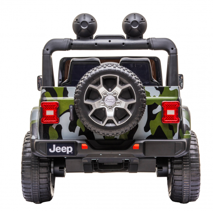 Masinuta electrica 4x4 Premier Jeep Wrangler Rubicon, 12V, roti cauciuc EVA, scaun piele ecologica, camuflaj [7]