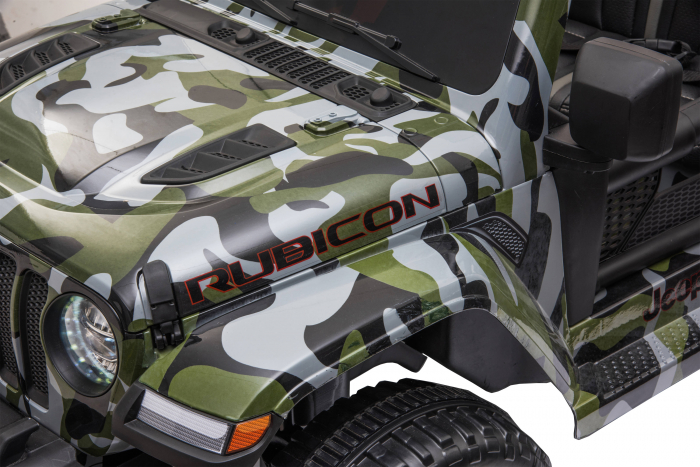 Masinuta electrica 4x4 Premier Jeep Wrangler Rubicon, 12V, roti cauciuc EVA, scaun piele ecologica, camuflaj [19]