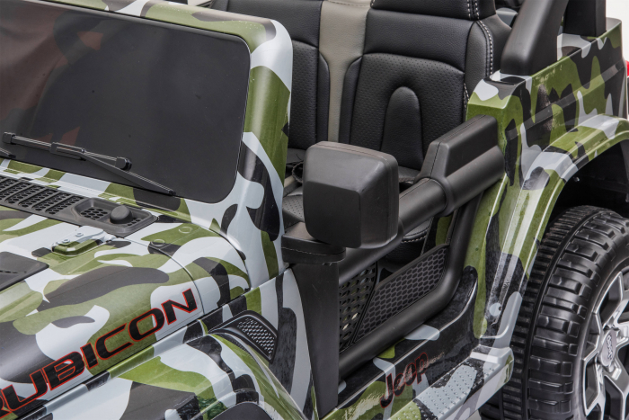 Masinuta electrica 4x4 Premier Jeep Wrangler Rubicon, 12V, roti cauciuc EVA, scaun piele ecologica, camuflaj [20]