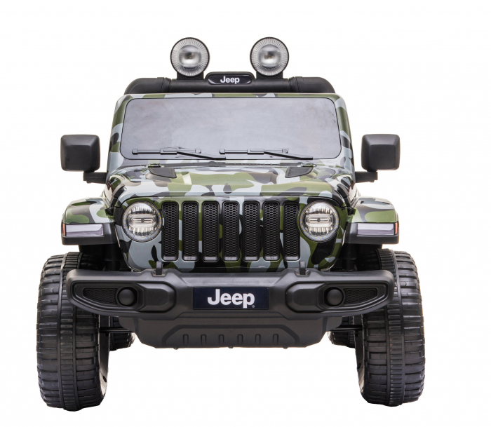 Masinuta electrica 4x4 Premier Jeep Wrangler Rubicon, 12V, roti cauciuc EVA, scaun piele ecologica, camuflaj [3]