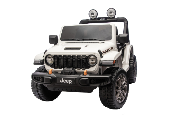 Masinuta electrica 4x4 Premier Jeep Wrangler Rubicon, 24V, 4x200W, roti cauciuc EVA, scaun piele ecologica, alb [17]