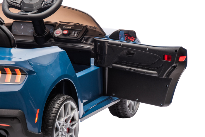 Masinuta electrica Premier Ford Mustang GT Convertible, 12V, roti cauciuc EVA, scaun piele ecologica, albastru [15]