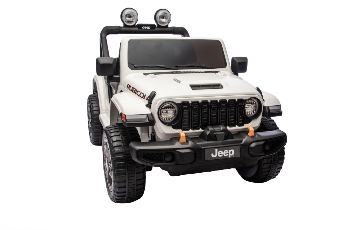 Masinuta electrica 4x4 Premier Jeep Wrangler Rubicon, 24V, 4x200W, roti cauciuc EVA, scaun piele ecologica, alb [15]
