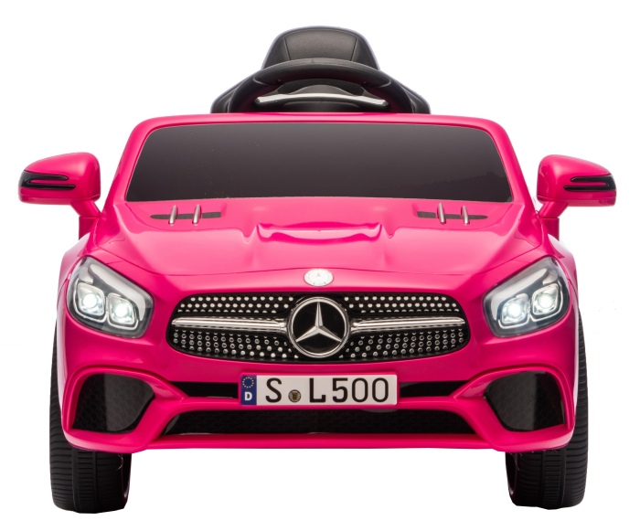 Masinuta electrica Premier Mercedes SL500, 12V, roti cauciuc EVA, scaun piele ecologica, roz [4]