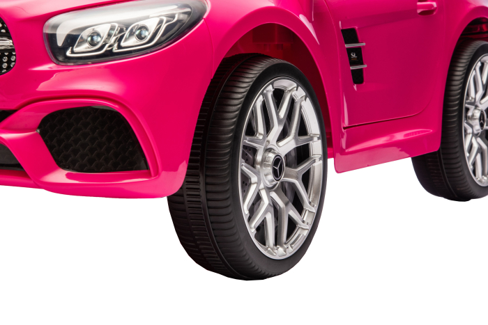 Masinuta electrica Premier Mercedes SL500, 12V, roti cauciuc EVA, scaun piele ecologica, roz [10]