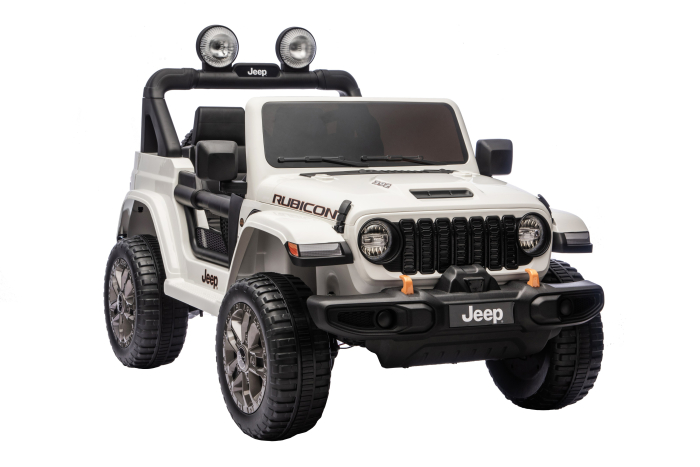 Masinuta electrica 4x4 Premier Jeep Wrangler Rubicon, 24V, 4x200W, roti cauciuc EVA, scaun piele ecologica, alb [14]