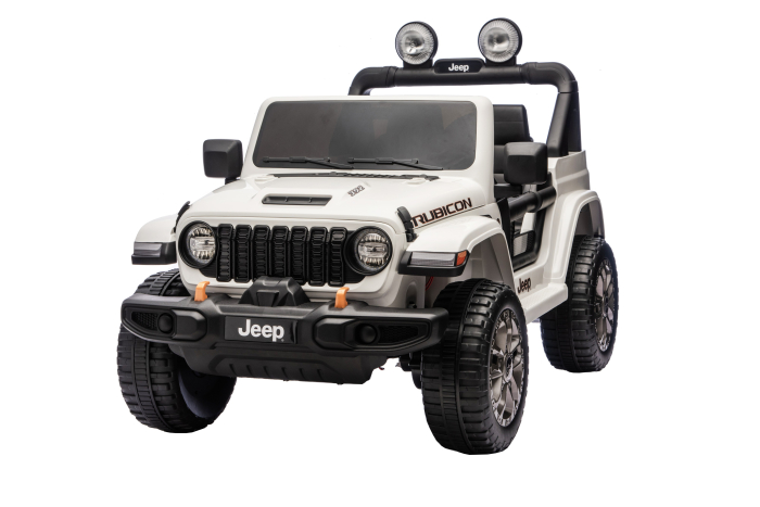 Masinuta electrica 4x4 Premier Jeep Wrangler Rubicon, 24V, 4x200W, roti cauciuc EVA, scaun piele ecologica, alb [7]