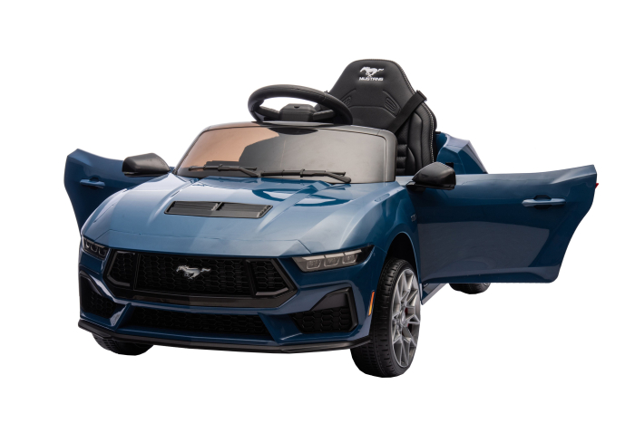 Masinuta electrica Premier Ford Mustang GT Convertible, 12V, roti cauciuc EVA, scaun piele ecologica, albastru [12]