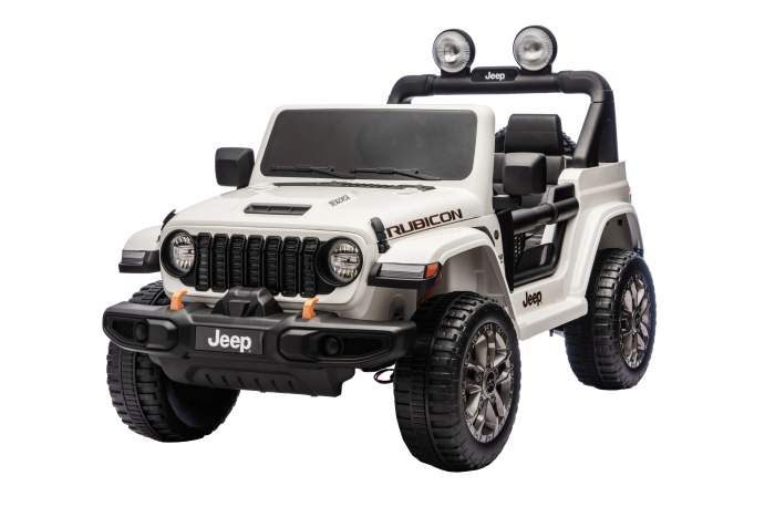 Masinuta electrica 4x4 Premier Jeep Wrangler Rubicon, 24V, 4x200W, roti cauciuc EVA, scaun piele ecologica, alb [9]