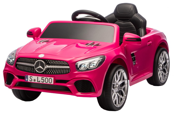 Masinuta electrica Premier Mercedes SL500, 12V, roti cauciuc EVA, scaun piele ecologica, roz [2]