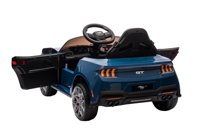 Masinuta electrica Premier Ford Mustang GT Convertible, 12V, roti cauciuc EVA, scaun piele ecologica, albastru [13]