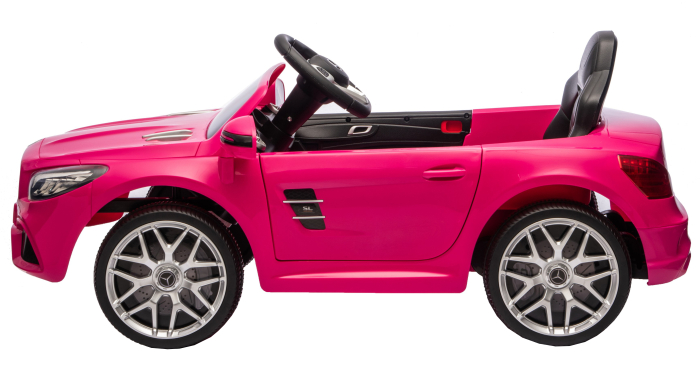Masinuta electrica Premier Mercedes SL500, 12V, roti cauciuc EVA, scaun piele ecologica, roz [5]