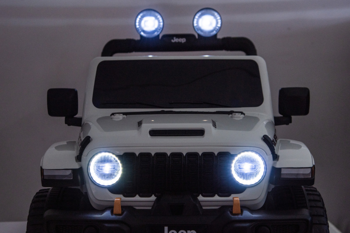 Masinuta electrica 4x4 Premier Jeep Wrangler Rubicon, 24V, 4x200W, roti cauciuc EVA, scaun piele ecologica, alb [21]