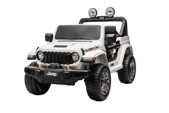 Masinuta electrica 4x4 Premier Jeep Wrangler Rubicon, 24V, 4x200W, roti cauciuc EVA, scaun piele ecologica, alb [8]