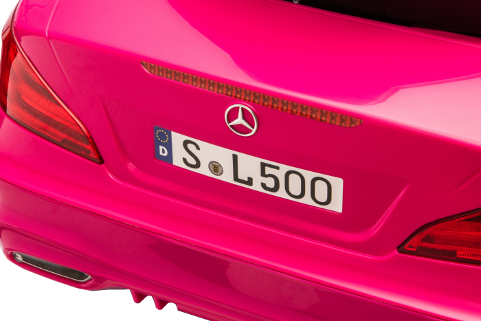 Masinuta electrica Premier Mercedes SL500, 12V, roti cauciuc EVA, scaun piele ecologica, roz [17]