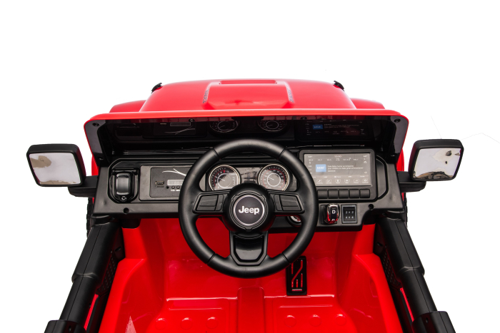 Masinuta electrica 4x4 Premier Jeep Wrangler Rubicon, 24V, 4x200W, roti cauciuc EVA, scaun piele ecologica, rosu [17]