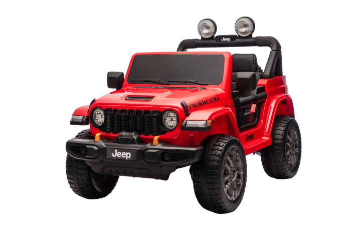 Masinuta electrica 4x4 Premier Jeep Wrangler Rubicon, 24V, 4x200W, roti cauciuc EVA, scaun piele ecologica, rosu [3]