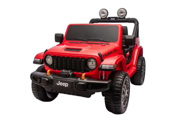 Masinuta electrica 4x4 Premier Jeep Wrangler Rubicon, 24V, 4x200W, roti cauciuc EVA, scaun piele ecologica, rosu [16]