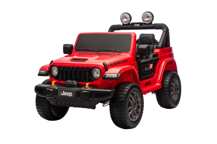 Masinuta electrica 4x4 Premier Jeep Wrangler Rubicon, 24V, 4x200W, roti cauciuc EVA, scaun piele ecologica, rosu [4]