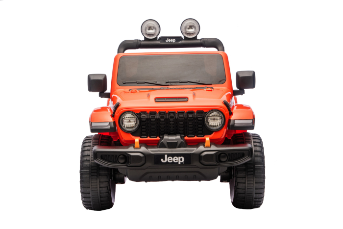 Masinuta electrica 4x4 Premier Jeep Wrangler Rubicon, 24V, 4x200W, roti cauciuc EVA, scaun piele ecologica, portocaliu [13]